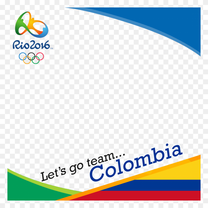 1000x1000 Colombia Rio 2016 Team Profile Picture Overlay Frame Electric Blue, Poster, Advertisement, Text HD PNG Download