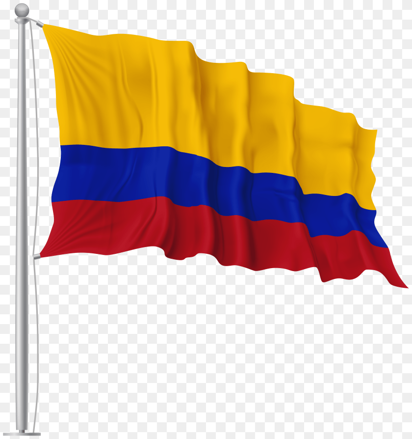 7519x8000 Colombia Waving Flag, Crib, Furniture, Infant Bed, Colombia Flag Clipart PNG