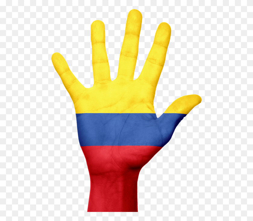 500x675 Colombian Flag, Hand, Finger, Person HD PNG Download