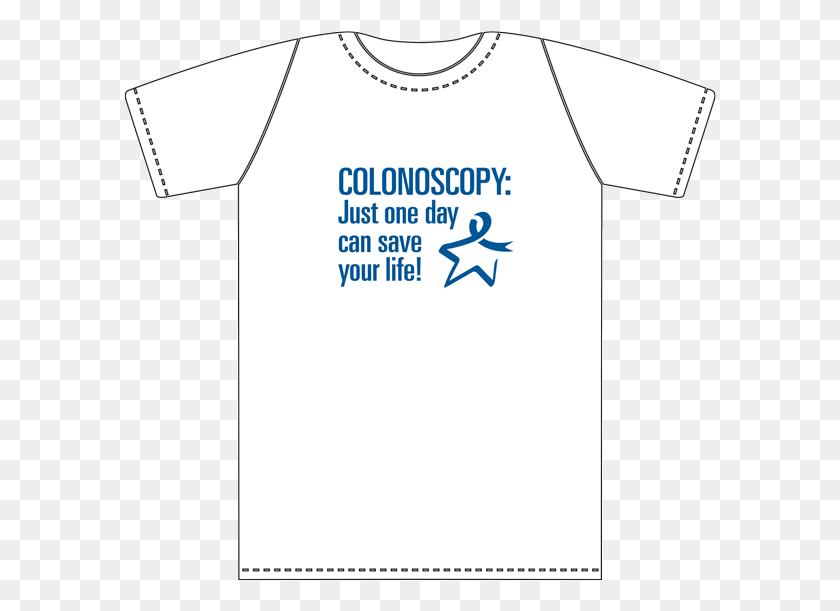 593x551 Colonoscopy T Shirt Back Colon Cancer Awareness Spanish, Clothing, Apparel, T-shirt HD PNG Download