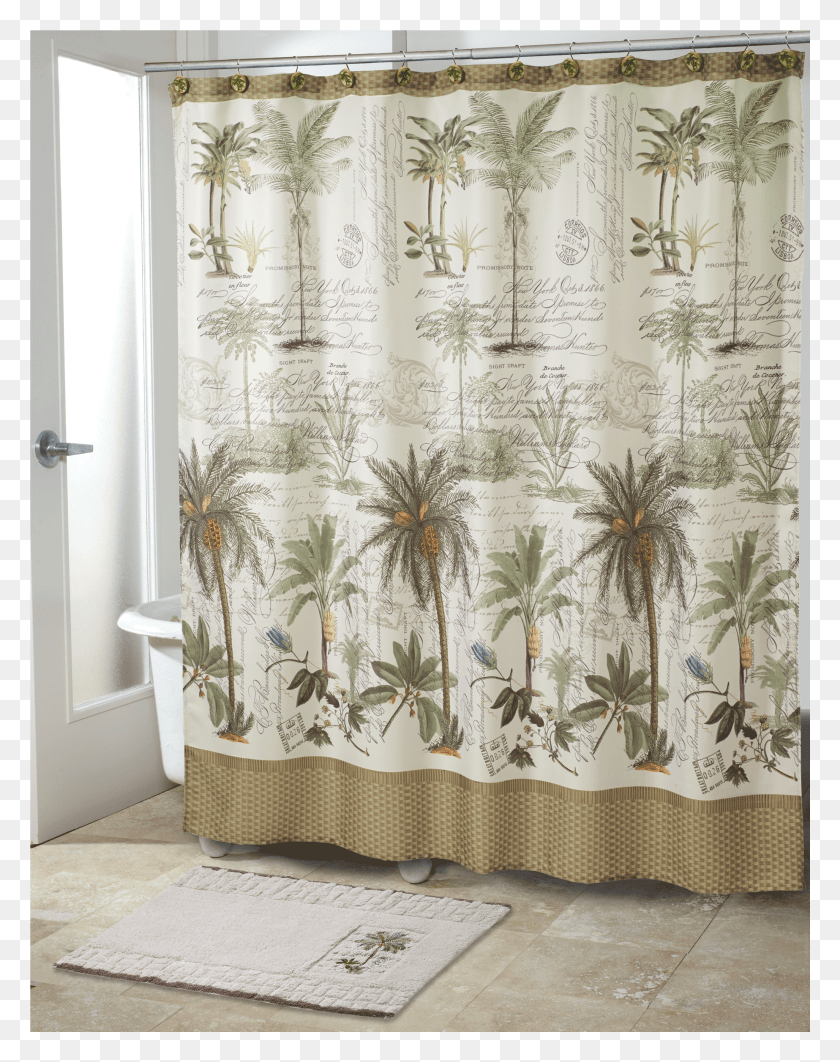 2626x3376 Colony Palm Shower Curtain Collection Curtain HD PNG Download