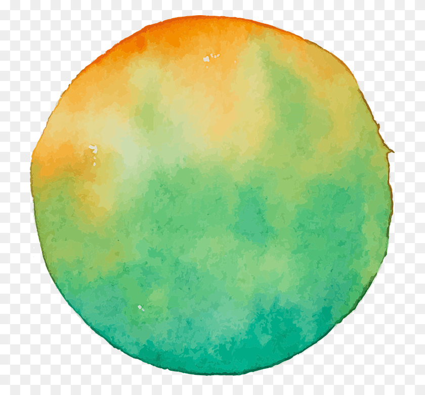 721x720 Color Circle Watercolour Orange Green District Fruit, Sphere, Moon, Outer Space HD PNG Download