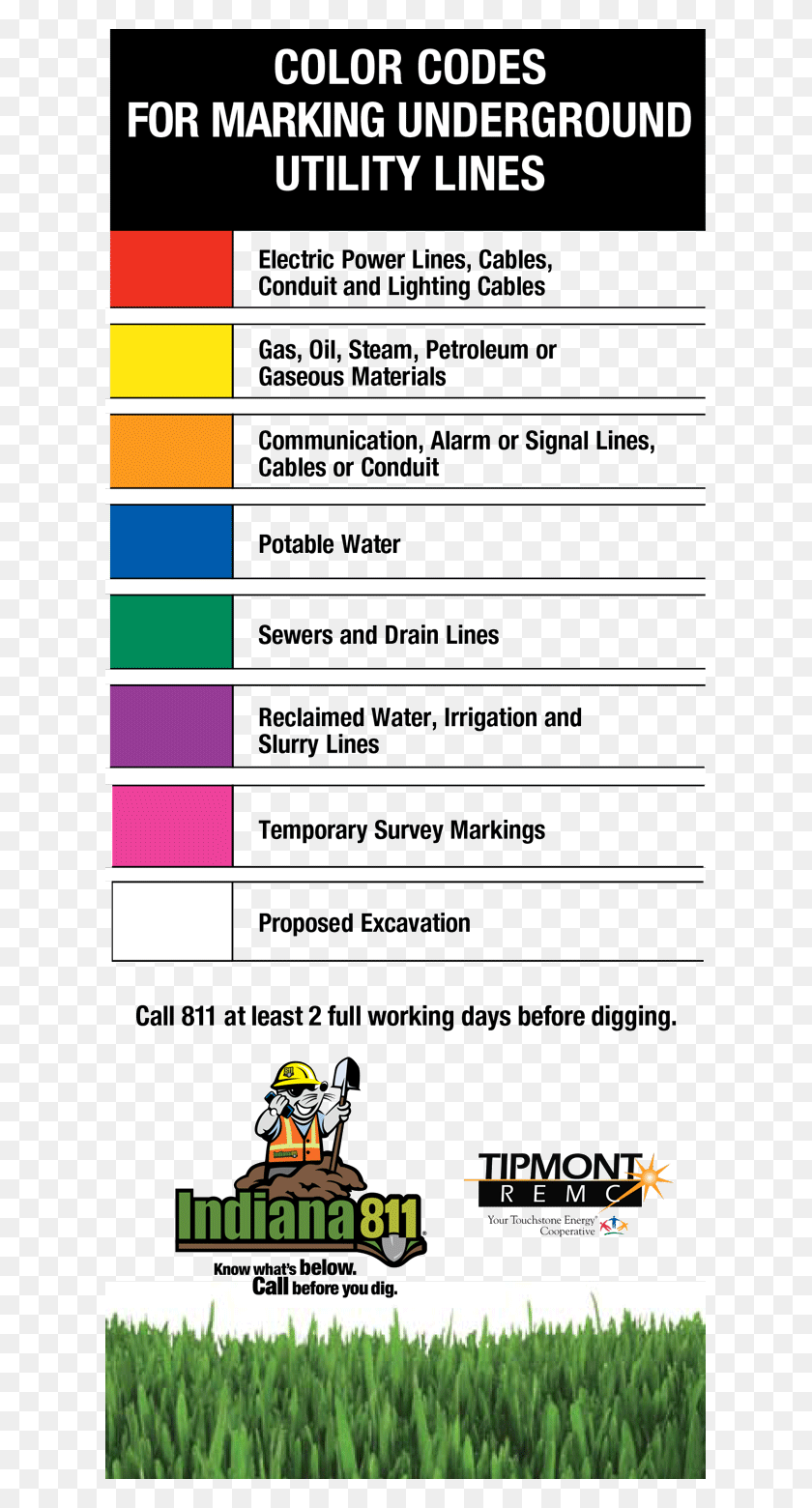 621x1500 Color Codes 811 Call Before You Dig, Label, Text, Word HD PNG Download