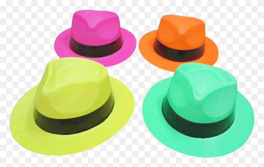 1393x842 Descargar Png / Sombreros De Gángster De Color Fedora