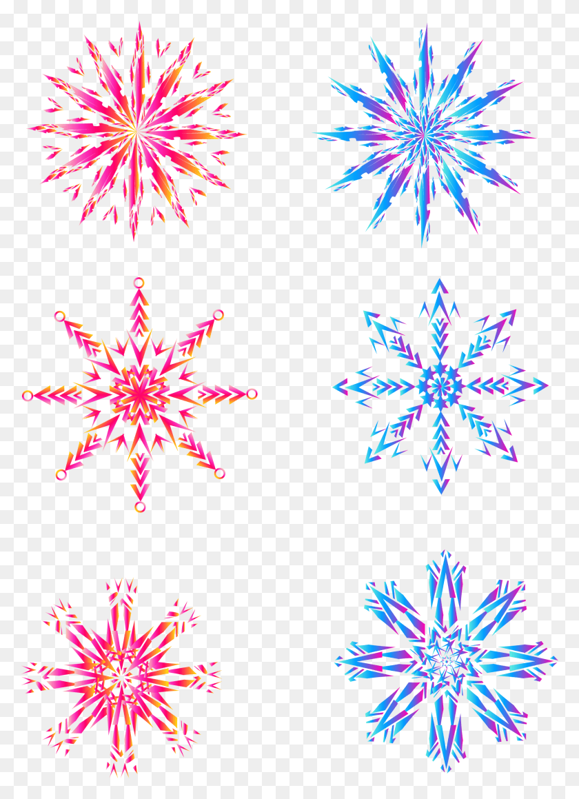 1853x2613 Color Gradient Snowflake Winter Elements And Vector Motif, Lighting, Outdoors, Pattern Descargar Hd Png