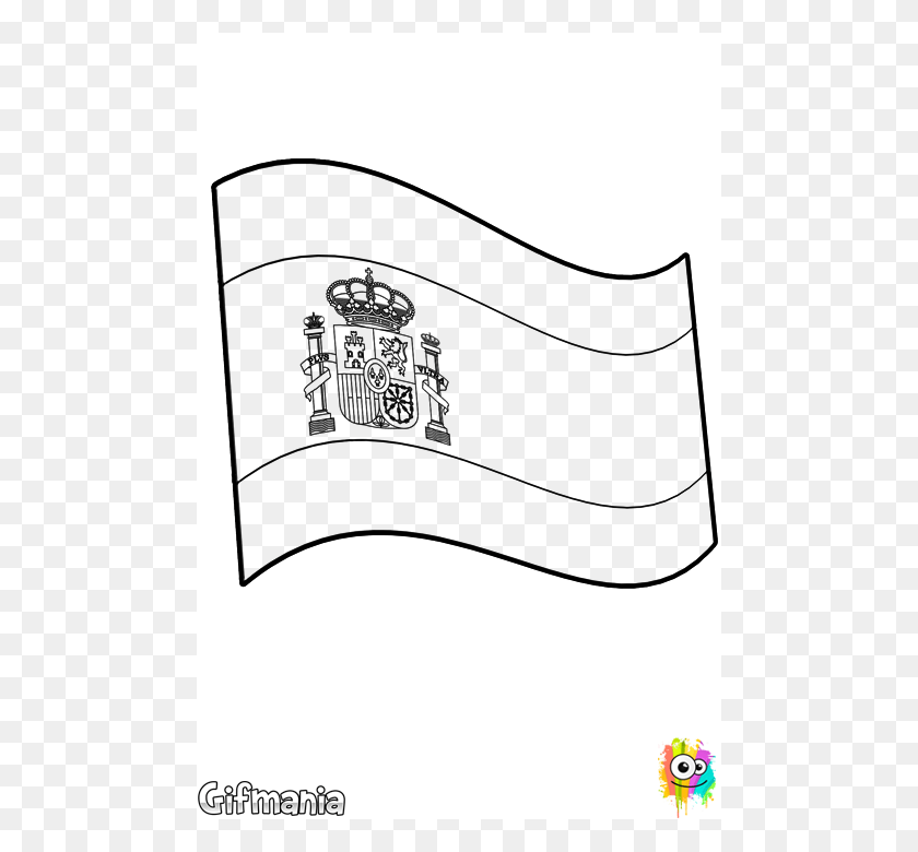 480x720 Color Online The Flag Os Spain Bandera De Dibujo, Label, Text Hd Png
