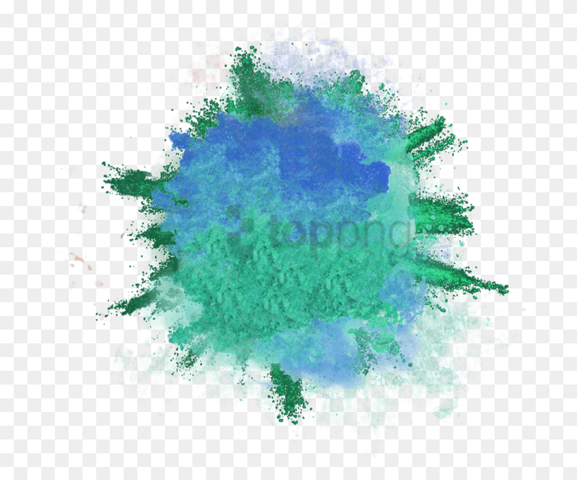696x639 Color Powder Color Splash Green, Ornament, Pattern, Fractal Descargar Hd Png