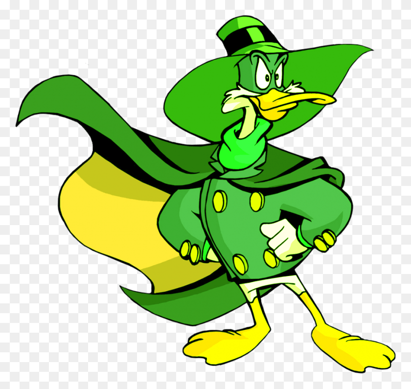 899x848 Color Shifted Darkwing Duck Green Duck Cartoon Character, Amphibian, Wildlife, Animal Descargar Hd Png