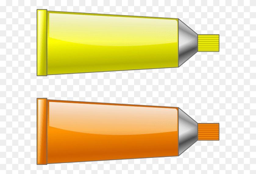 600x513 Color Tube Yellow Orange Clip Arts Color Tube, Weapon, Weaponry, Ammunition HD PNG Download
