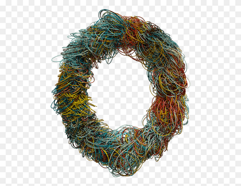 489x588 Color Wire Font Circle, Wreath, Person, Human HD PNG Download