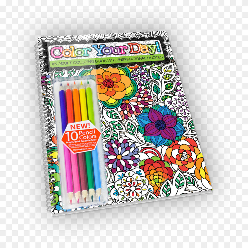 930x930 Descargar Png Color De Su Día Libro 2 Con Lápices Artesanía, Doodle Hd Png