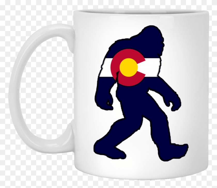 1137x974 Флаг Колорадо Sasquatch Рубашка Колорадского Снежного Человека, Чашка Кофе, Чашка, Человек Hd Png Скачать