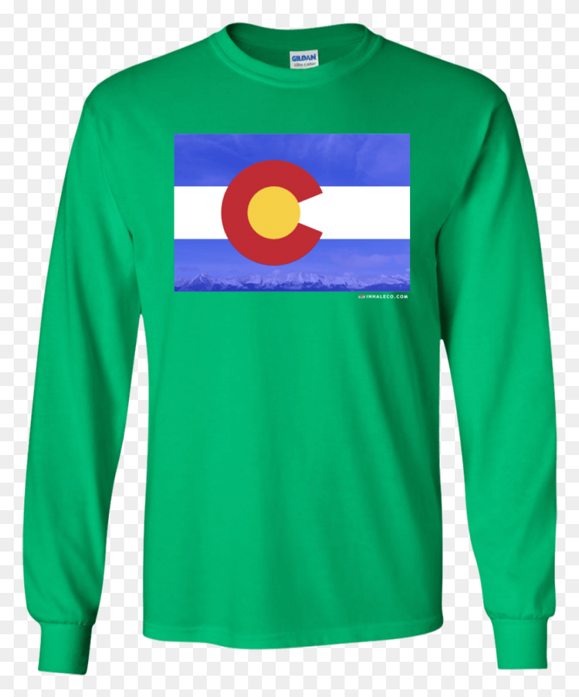 939x1145 Colorado Mountain Flag Long Sleeve Cotton T Shirt Long Sleeved T Shirt, Clothing, Apparel, Long Sleeve HD PNG Download