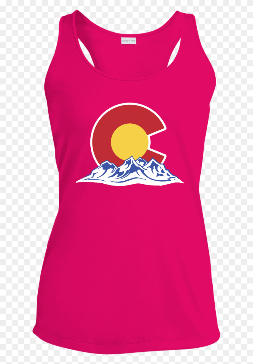 627x1147 Colorado Mountain Silhouette Lst356 Sport Tek Ladies39 Wicking, Clothing, Apparel, Sleeve HD PNG Download