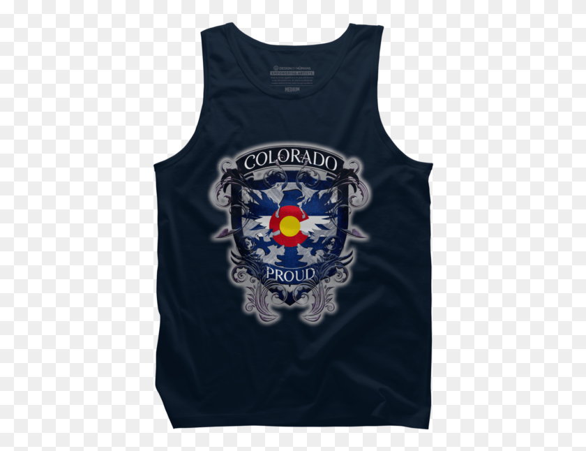 404x586 Colorado Proud Griffin Flag Shield Active Tank, Clothing, Apparel, Person HD PNG Download