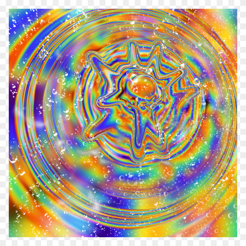 1024x1024 Colorbackround Transparent Brushes Rainbow Effects Circle, Ornament, Pattern, Fractal Descargar Hd Png