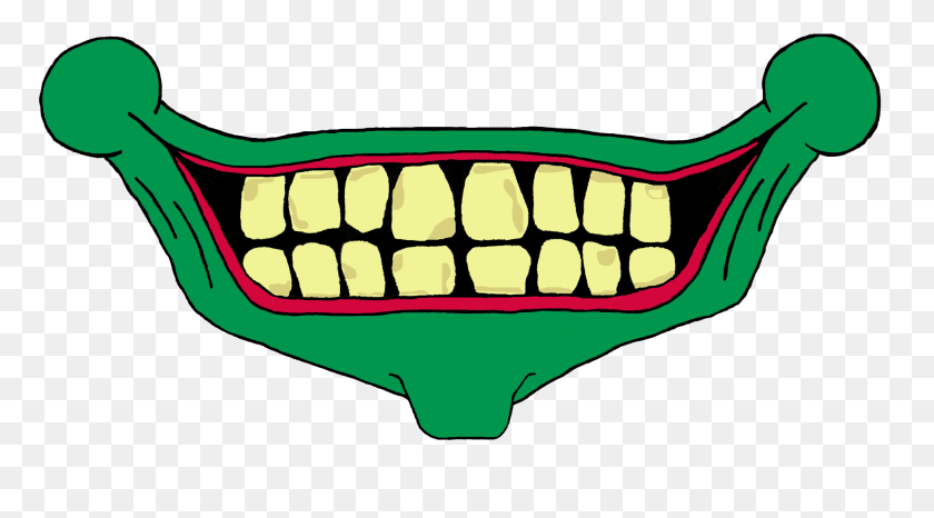 1967x1024 Colored Creepy Smile, Teeth, Mouth, Lip HD PNG Download