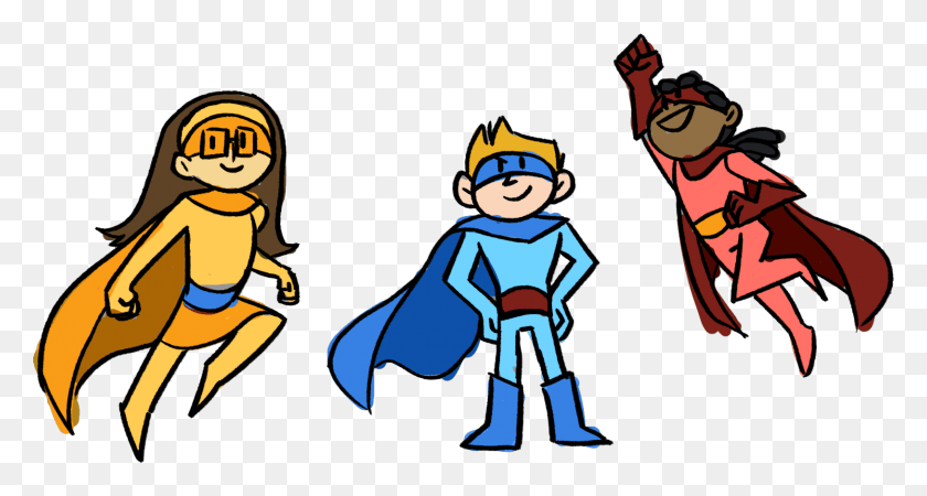 1626x815 Colored Heros Cartoon Super Hero Clip Art, Person, Human, People HD PNG Download
