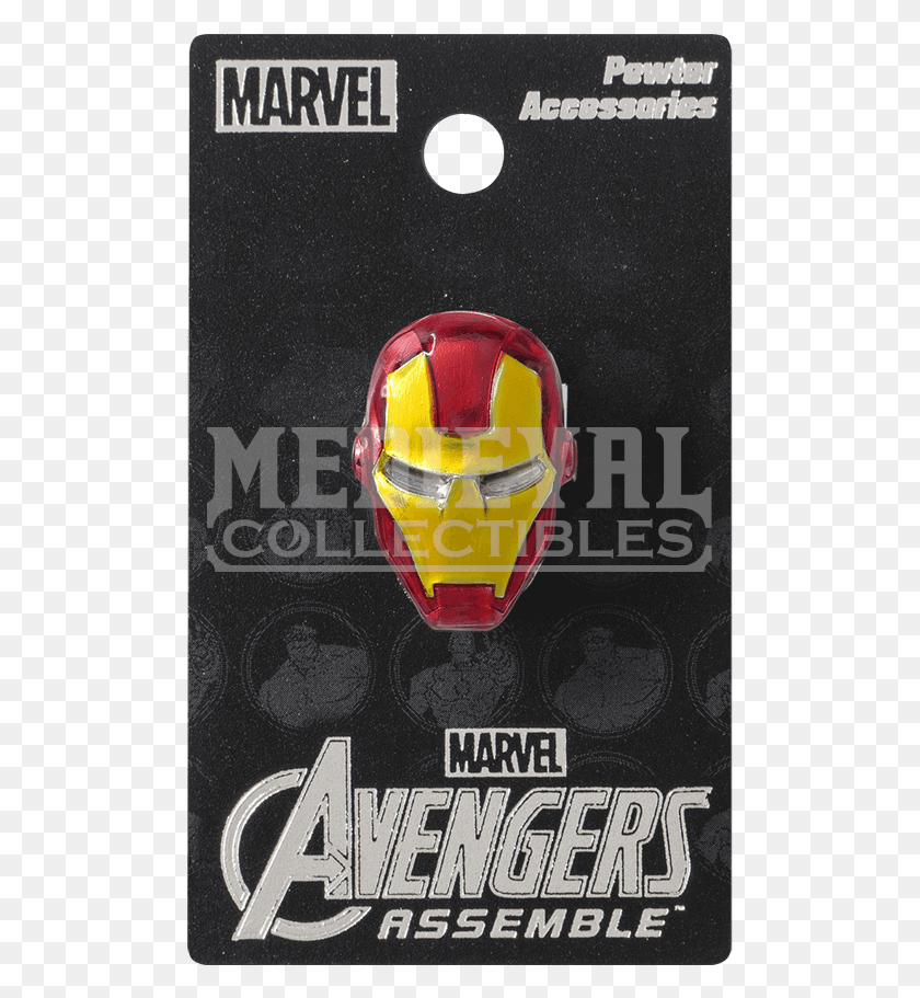 499x851 Colored Iron Man Mask Lapel Pin Iron Man, Clothing, Apparel, Helmet HD PNG Download