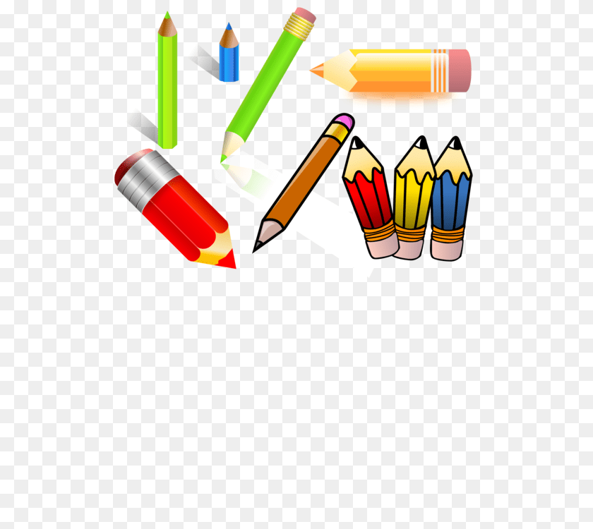 530x750 Colored Pencil Drawing Writing Implement Coloring Book PNG