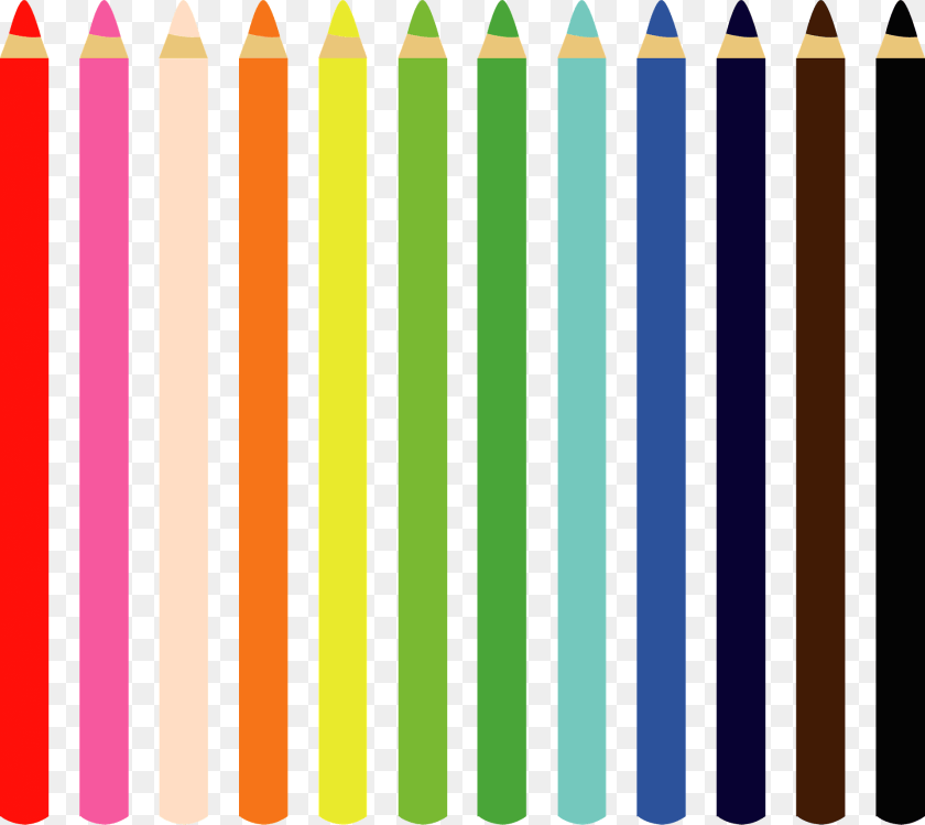 1920x1711 Colored Pencils Clipart, Fence, Picket Transparent PNG