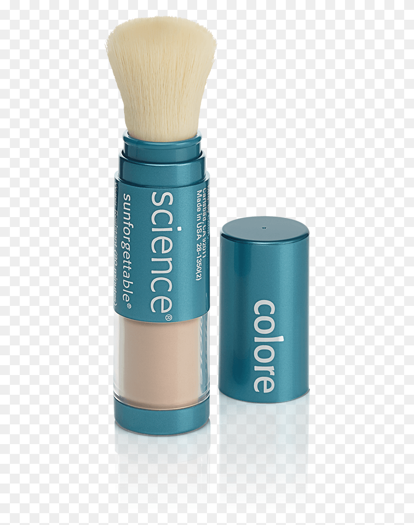 419x1004 Colorescience Sunforgettable Mineral Sunscreen Brush Pudra S Spf, Cylinder, Cosmetics, Shaker HD PNG Download