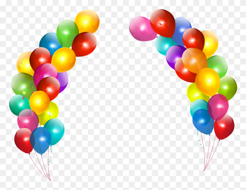 1196x902 Разноцветные Воздушные Шары, Фоновое Изображение, Воздушный Шар С Днем ​​Рождения, Мяч Png Скачать