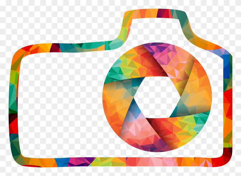3357x2379 Colorful Camera Logo, Triangle, Sphere, Symbol HD PNG Download
