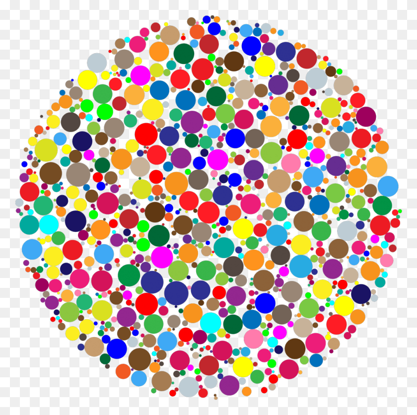 1000x996 Círculo De Colores Fractal Círculos De Colores Clipart, Gráficos, Patrón Hd Png