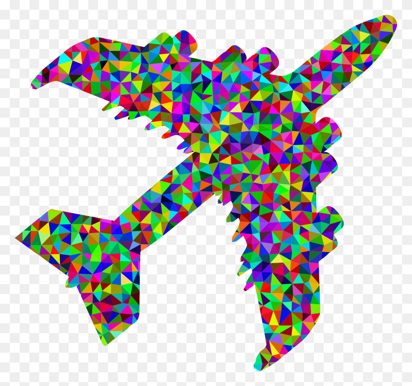 2290x2138 Colorful Clipart Airplane Colorful Airplane, Text, Symbol, Light HD PNG Download