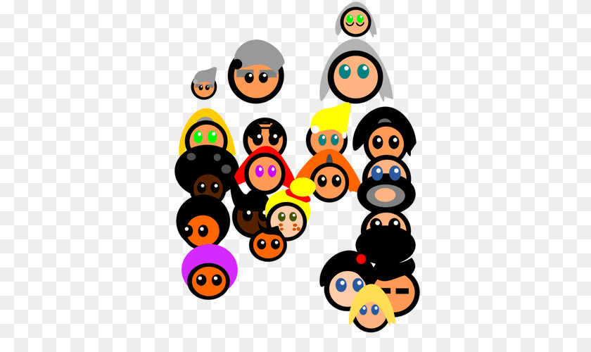 353x500 Colorful Drawing Of A Multicultural Family Tree, Art, Person, Face, Head PNG