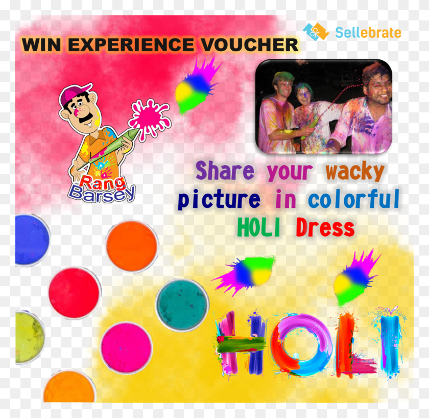 1122x1091 Colorful Dress And Get A Chance To Win An Experience Holi, Person, Human, Advertisement Descargar Hd Png