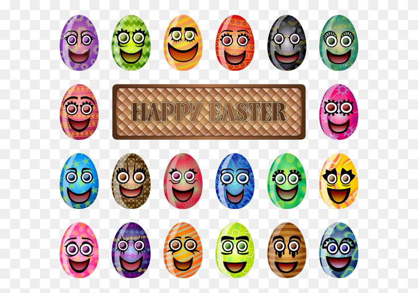 600x529 Colorful Easter Eggs Svg Clip Arts 600 X 529 Px, Label, Text, Food HD PNG Download