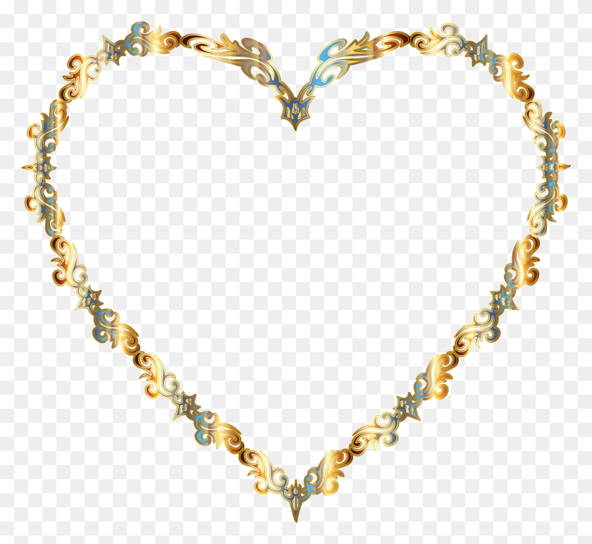 2378x2172 Colorful Fancy Decorative Line Art Heart Icons, Necklace, Jewelry, Accessories Descargar Hd Png