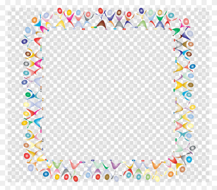 900x780 Colorful Flower Border Clipart Borders And Frames Flower Dance Border Design, Pattern, Rug HD PNG Download