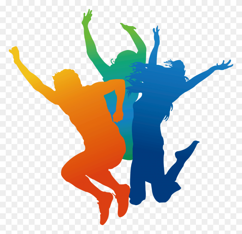 2166x2091 Colorful Jumping Portrait Silhouette Youth Festival, Graphics, Person Descargar Hd Png