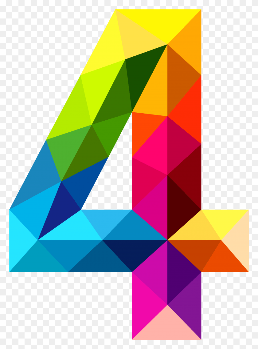 3945x5434 Разноцветная Цифра 1, Треугольник, Ковер Hd Png Скачать