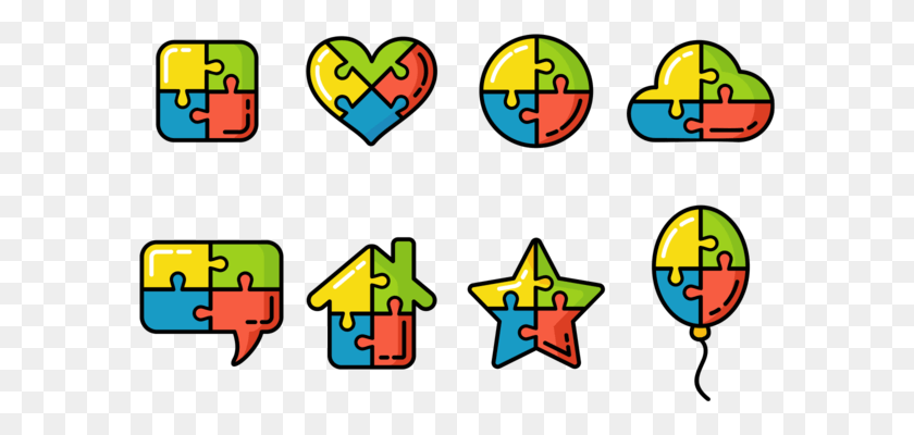 586x340 Colorful Puzzle Symbol Of Autism Rompecabezas Simbolo, Star Symbol, Number, Text HD PNG Download