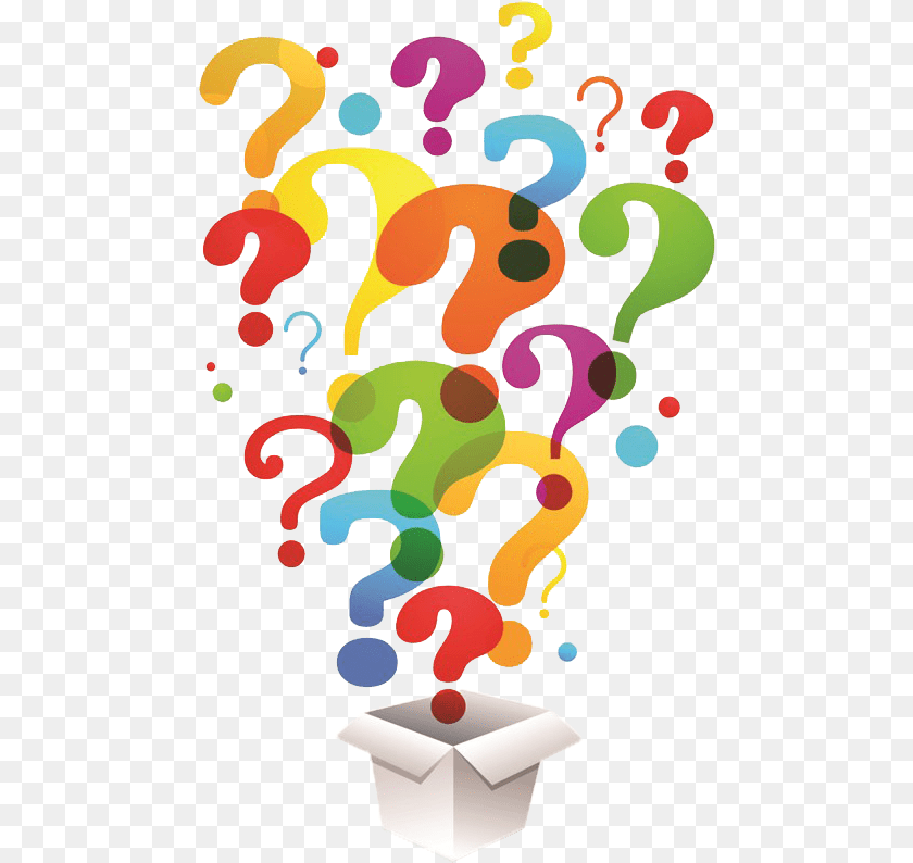 Colorful Question Marks, Art, Graphics, Paper, Modern Art PNG