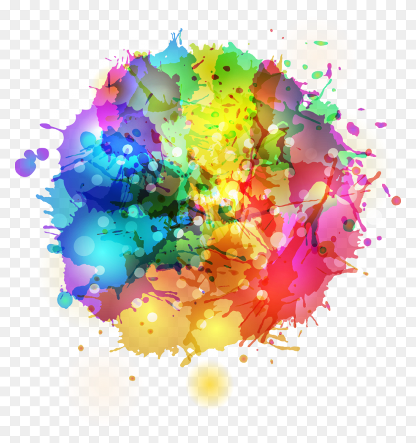 1024x1095 Colorful Splash Watercolor Splash Clipart, Graphics, Floral Design HD PNG Download