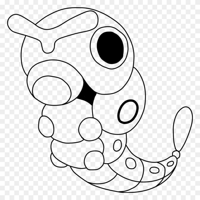 893x894 Coloriage Chenipan Pokemon Imprimer Pokemon Caterpie Coloring Pages, Plant, Green, Food HD PNG Download