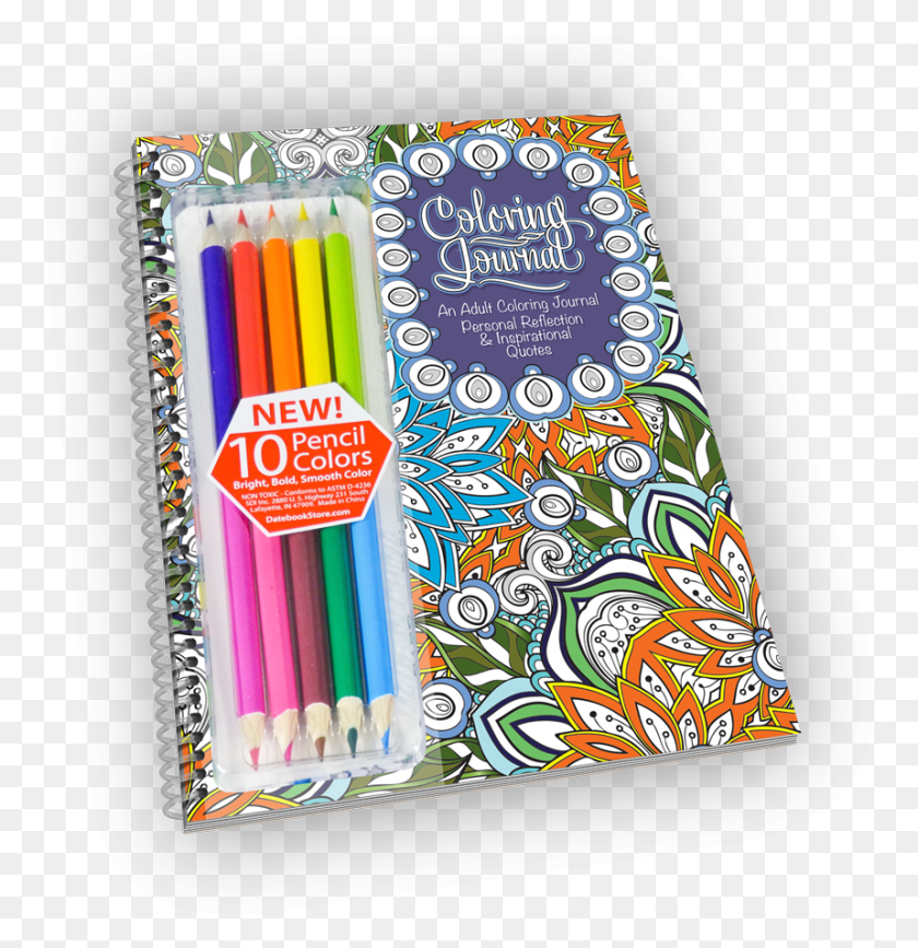 859x889 Coloring Journal 2 With Pencils Birthday Candle, Pencil, Rug HD PNG Download