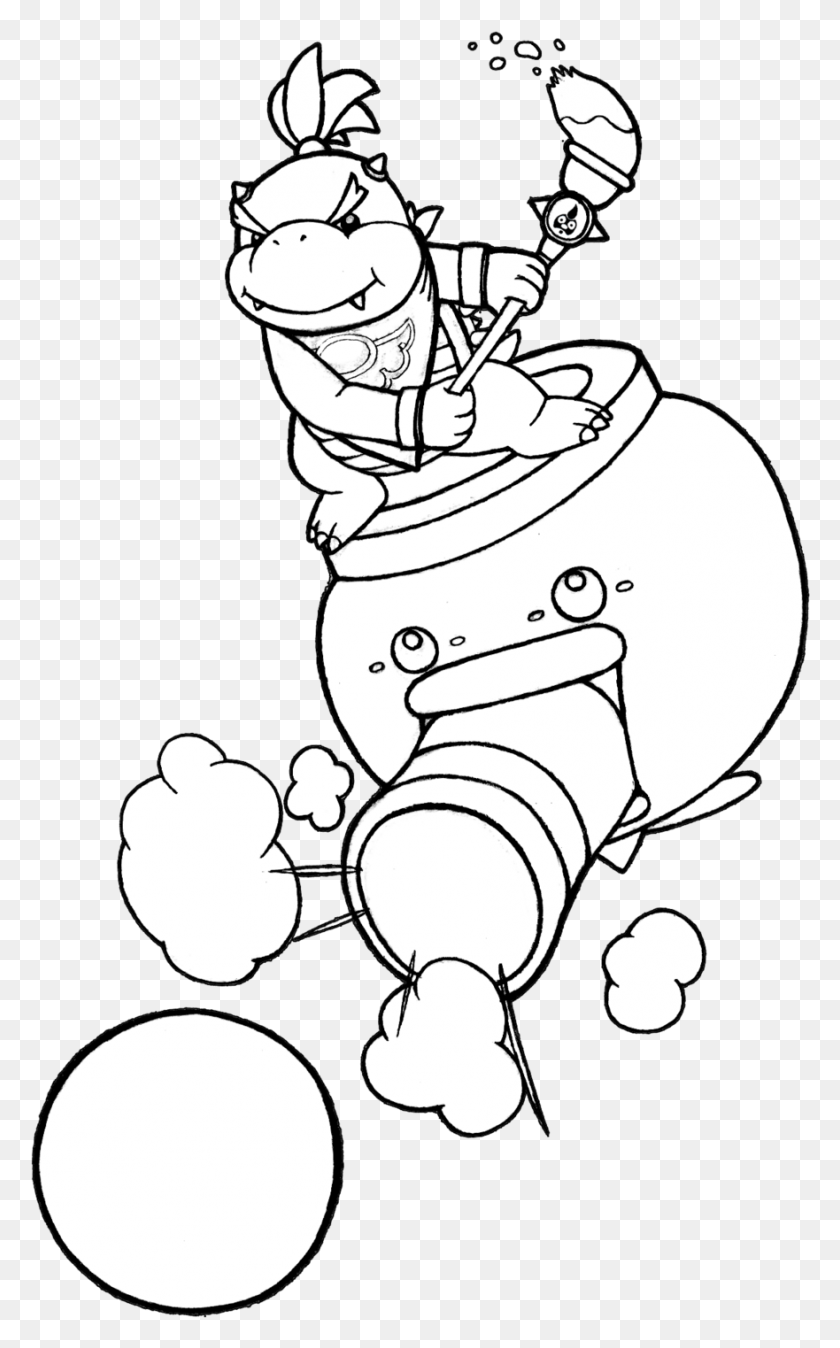 881x1455 Coloring Pages For Kids And For Adults Mario Bowser Jr Coloring Pages, Stencil HD PNG Download