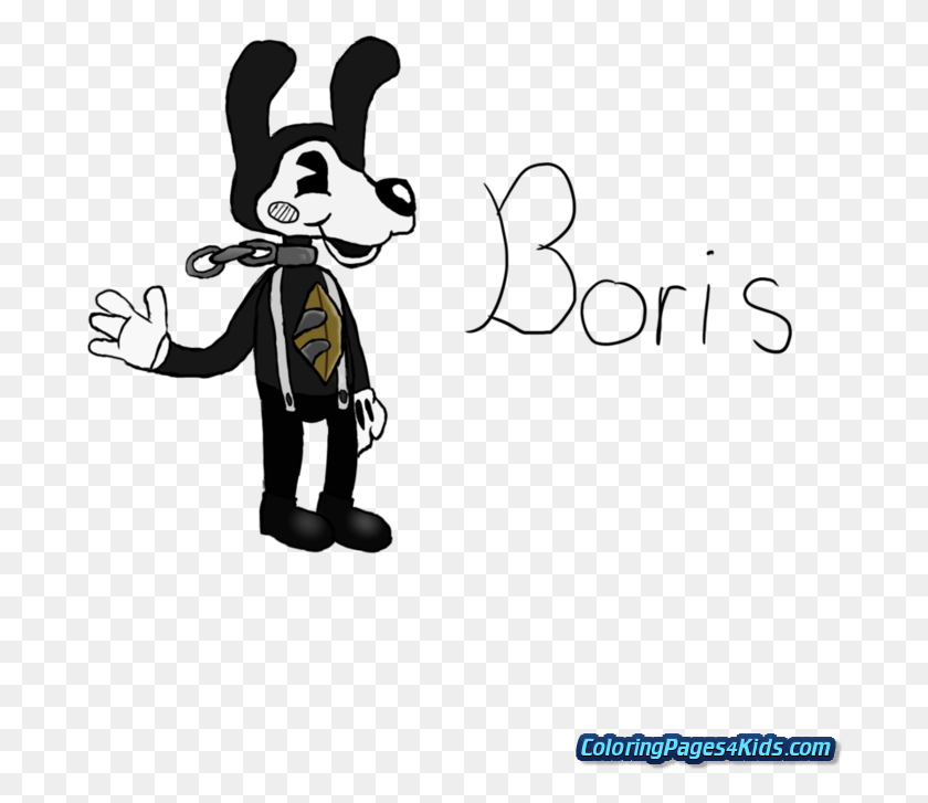 686x667 Coloring Pages For Kids Bendy With Bendy And The Ink Bendy And The Ink Machine Doris, Person, Human, Performer HD PNG Download