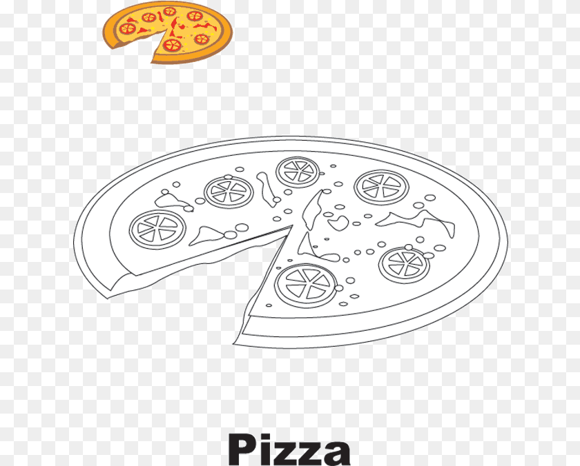 631x676 Colorir Desenho Pizza Download Pizza Para Colorir, Disk Clipart PNG