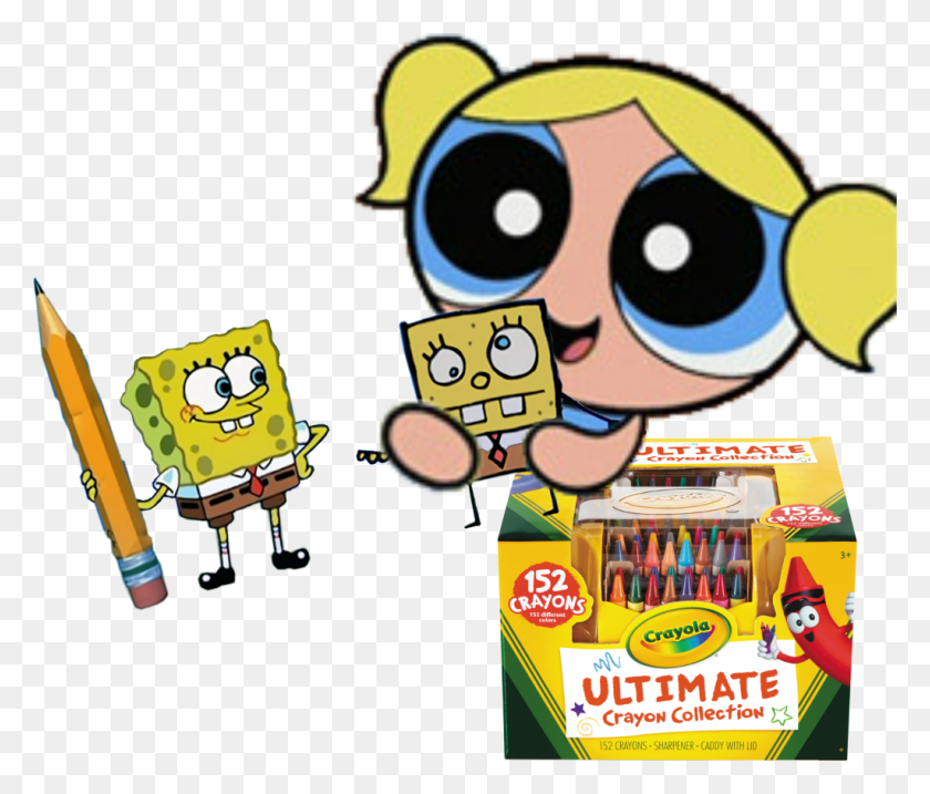 1024x863 Раскрашенный Doodlebob Spongebob Https Ultimate Crayola Collection, Этикетка, Текст, Реклама Hd Png Скачать