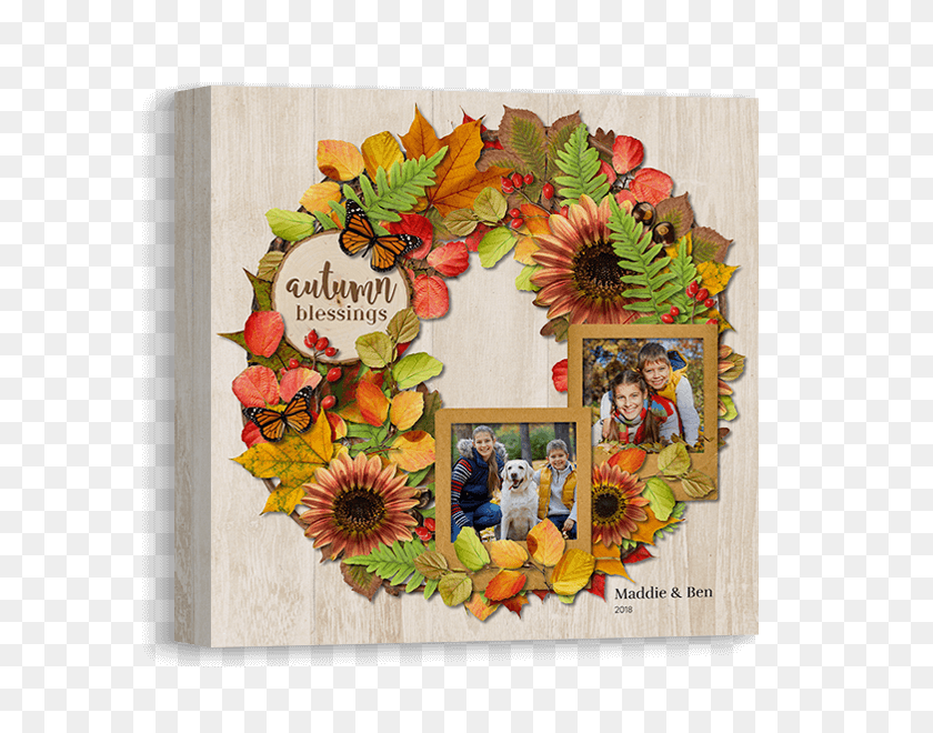 600x600 Colors Of Autumn Greeting Card, Person HD PNG Download