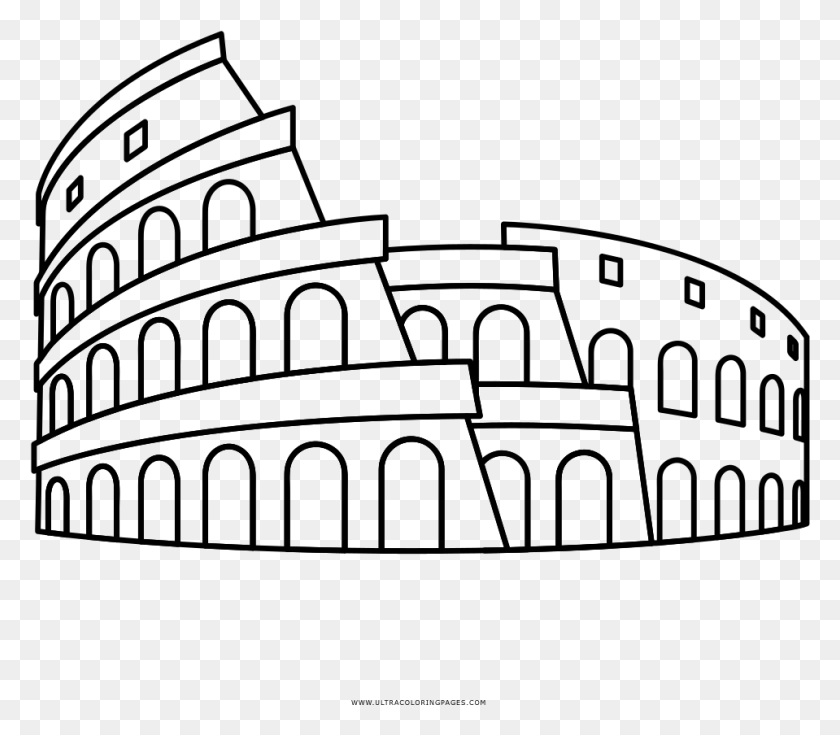 959x830 Colosseum Coloring, Gray, World Of Warcraft HD PNG Download