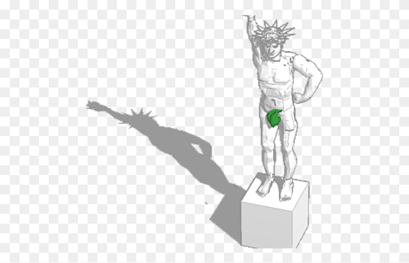 491x481 Colossus Of Rhodes Clipart Modern Illustration, Person, Human, Figurine HD PNG Download