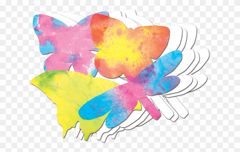633x473 Colour Diffusing Paper Butterflies Roylco, Graphics, Pillow HD PNG Download